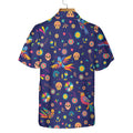 Colorful Alebrijes Birds And Bright Floral Mexican Culture Hawaiian Shirt, Mexican Sugar Skull Shirt