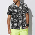 Evil Skull Tattoo Hawaiian Shirt, Horror Skull Shirt Black For Men And Women