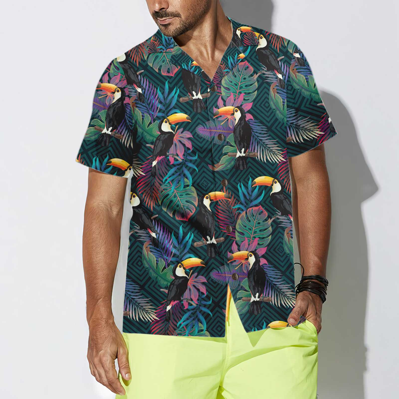 Summer Exotic Pattern With Toucan Bird Hawaiian Shirt, Tropical Toucan Shirt, Toucan Hawaiian Shirt For Men And Women