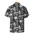 Unique Skull Day Of The Dead Hawaiian Shirt, Black And White Mexican Skull Shirt, Best Day Of The Dead Gift