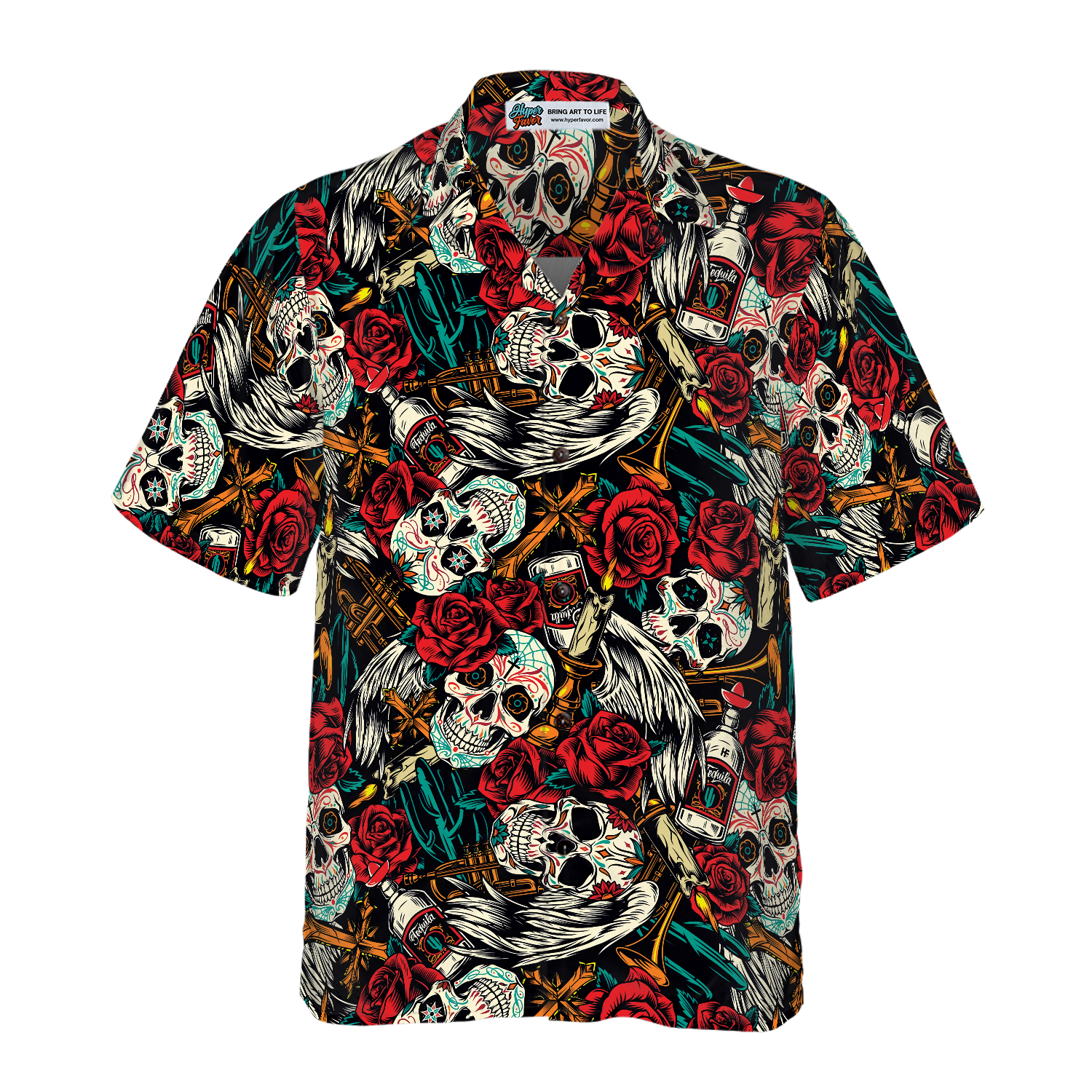 Day Of The Dead Skull Hawaiian Shirt, Best Skull Shirt For Men And Women