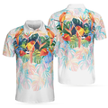 Tropical Parrots Golf Polo Shirt For Men