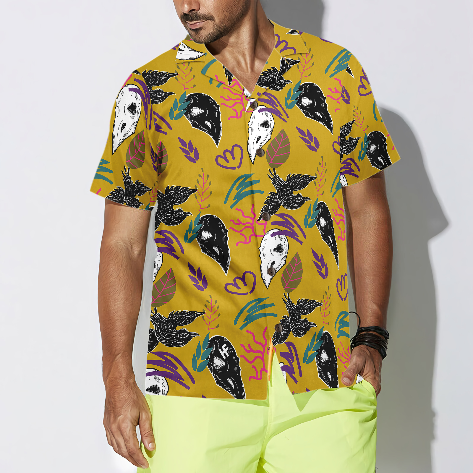 Bird Skull Hawaiian Shirt